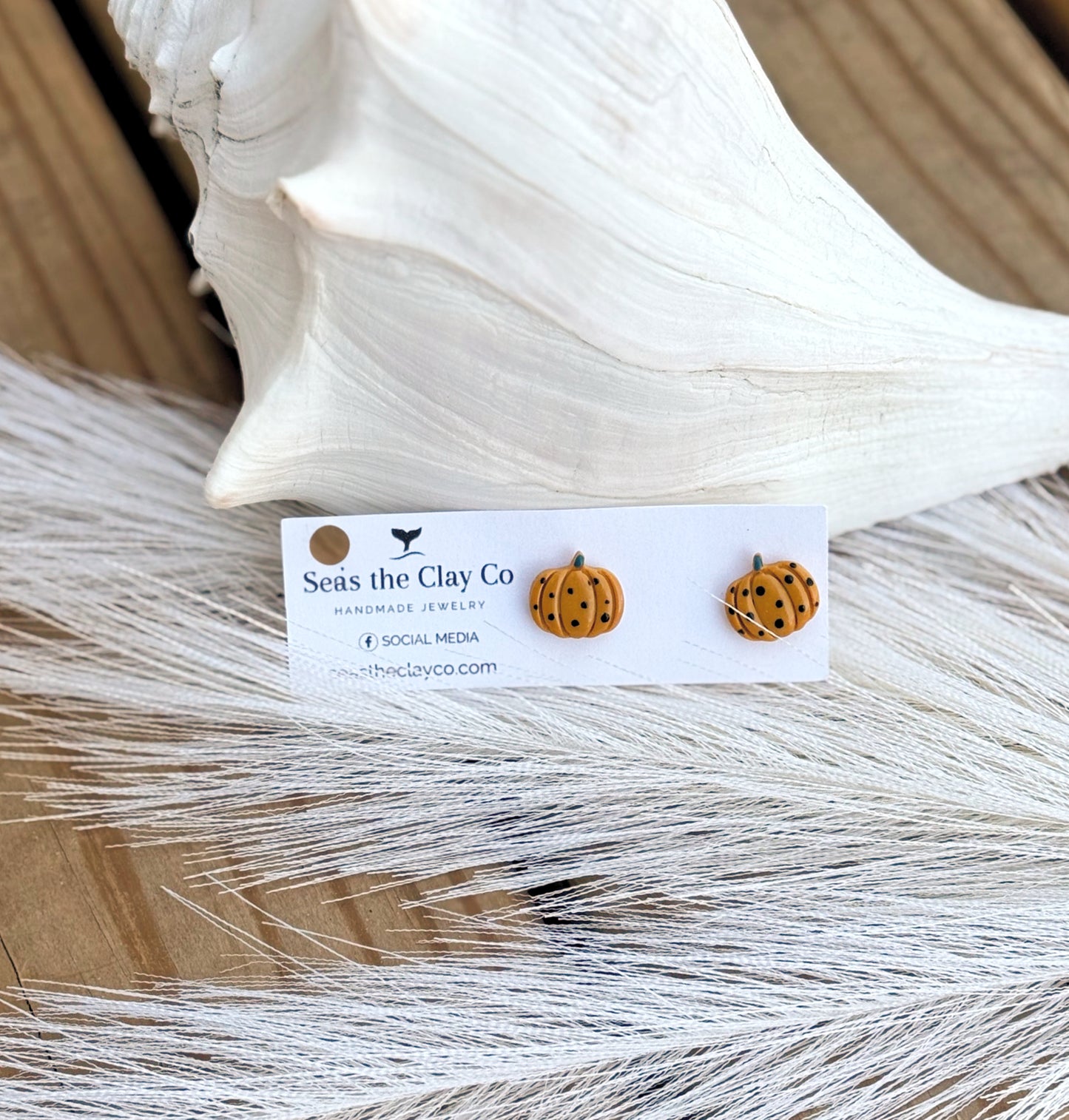 Mustard Yellow Pumpkins Studs image 0