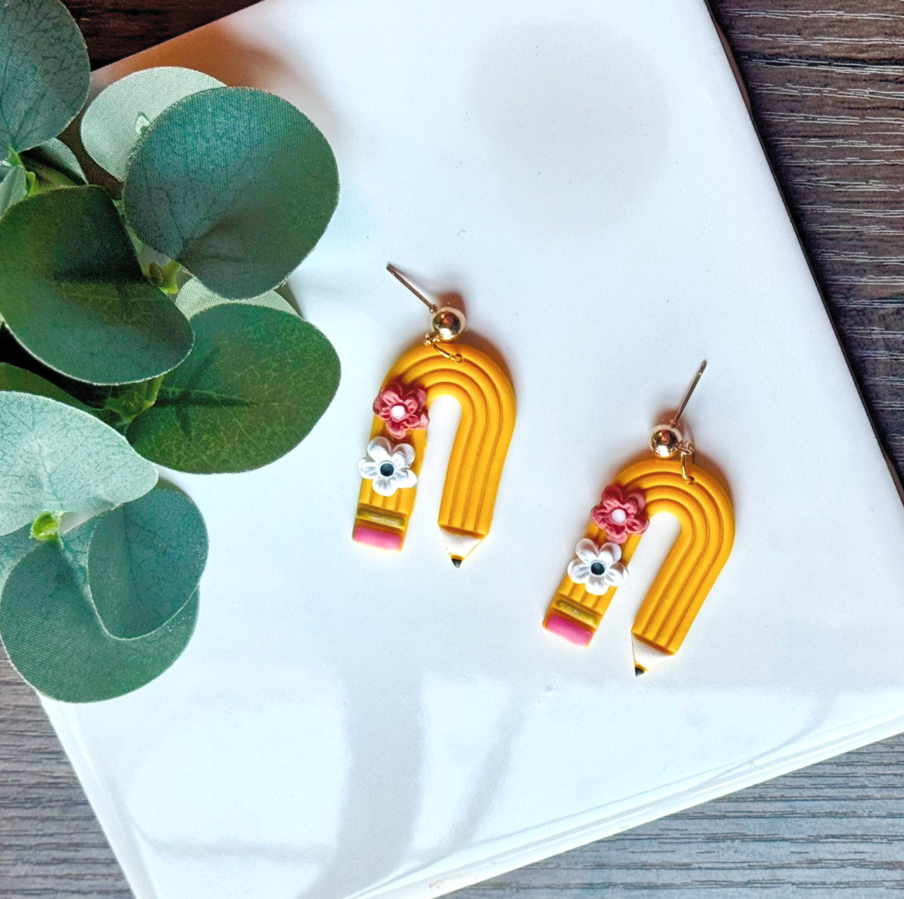 Curved Pencil Earrings image 3