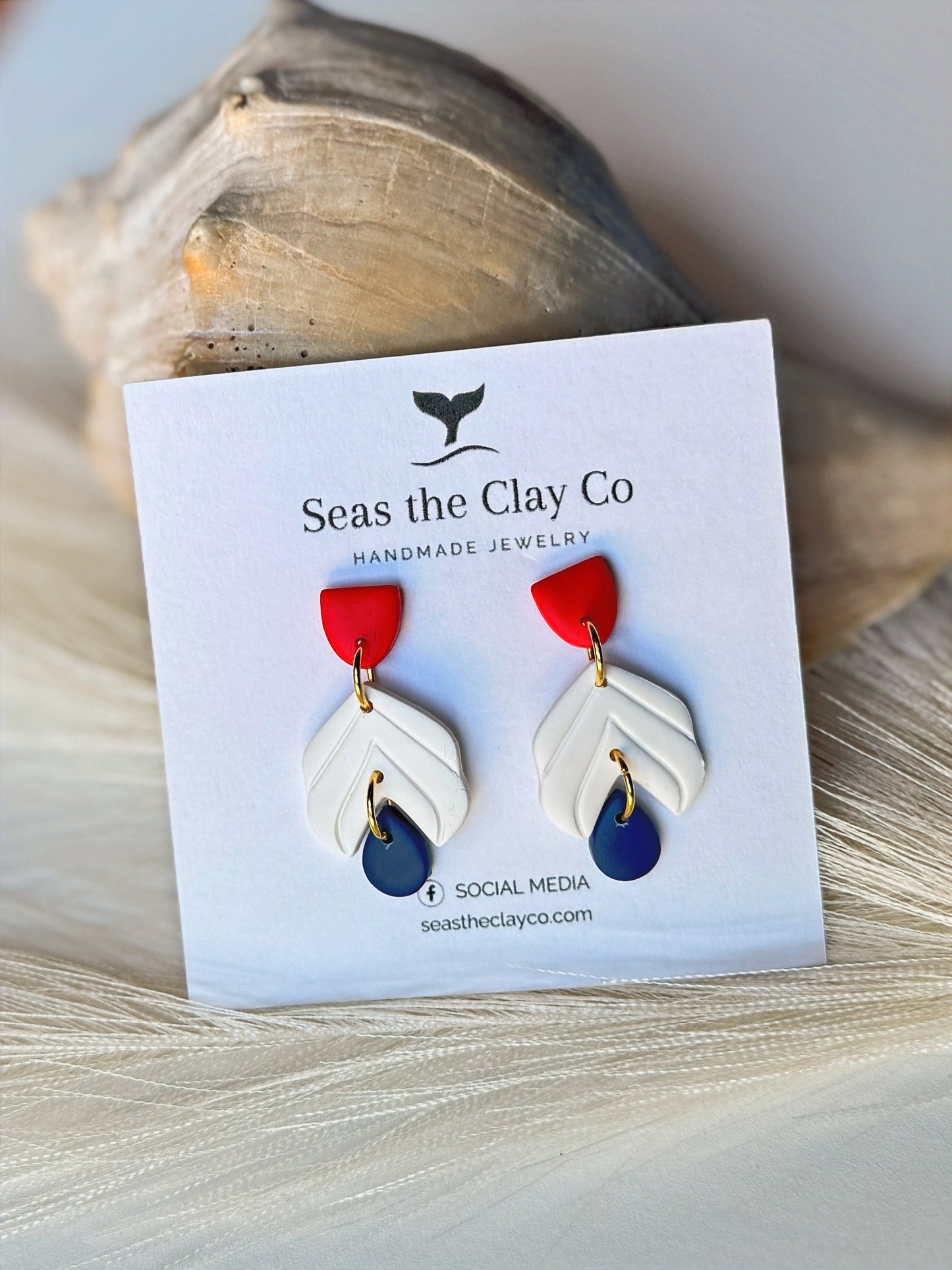 Patriotic Earrings #1 - Memorial Day | 4th of July image 2