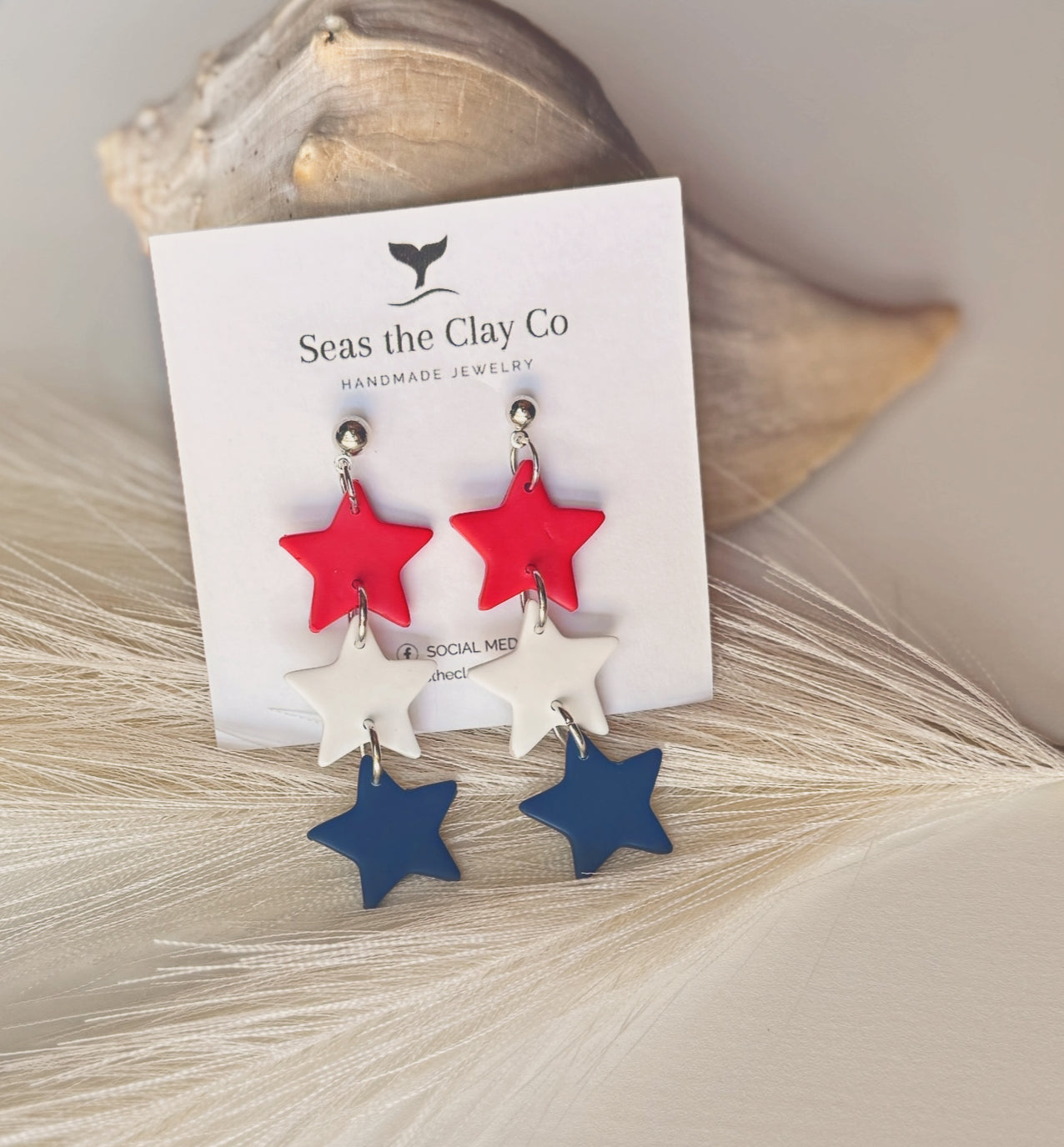 Patriotic Earrings #2 - Memorial Day | 4th of July image 2