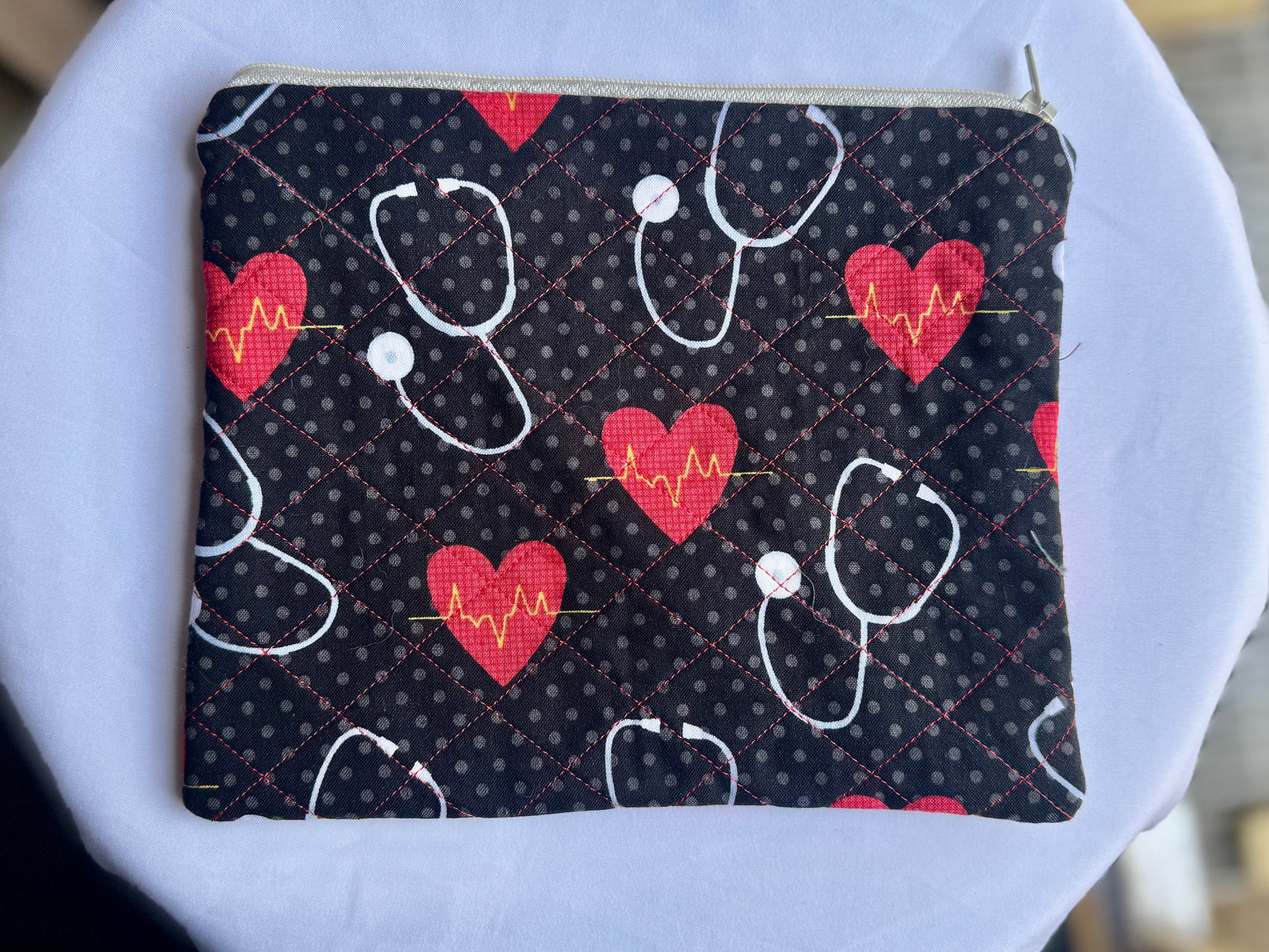 Quilted Zipper Pouch