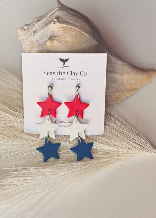 Patriotic Earrings #2 - Memorial Day | 4th of July image 1