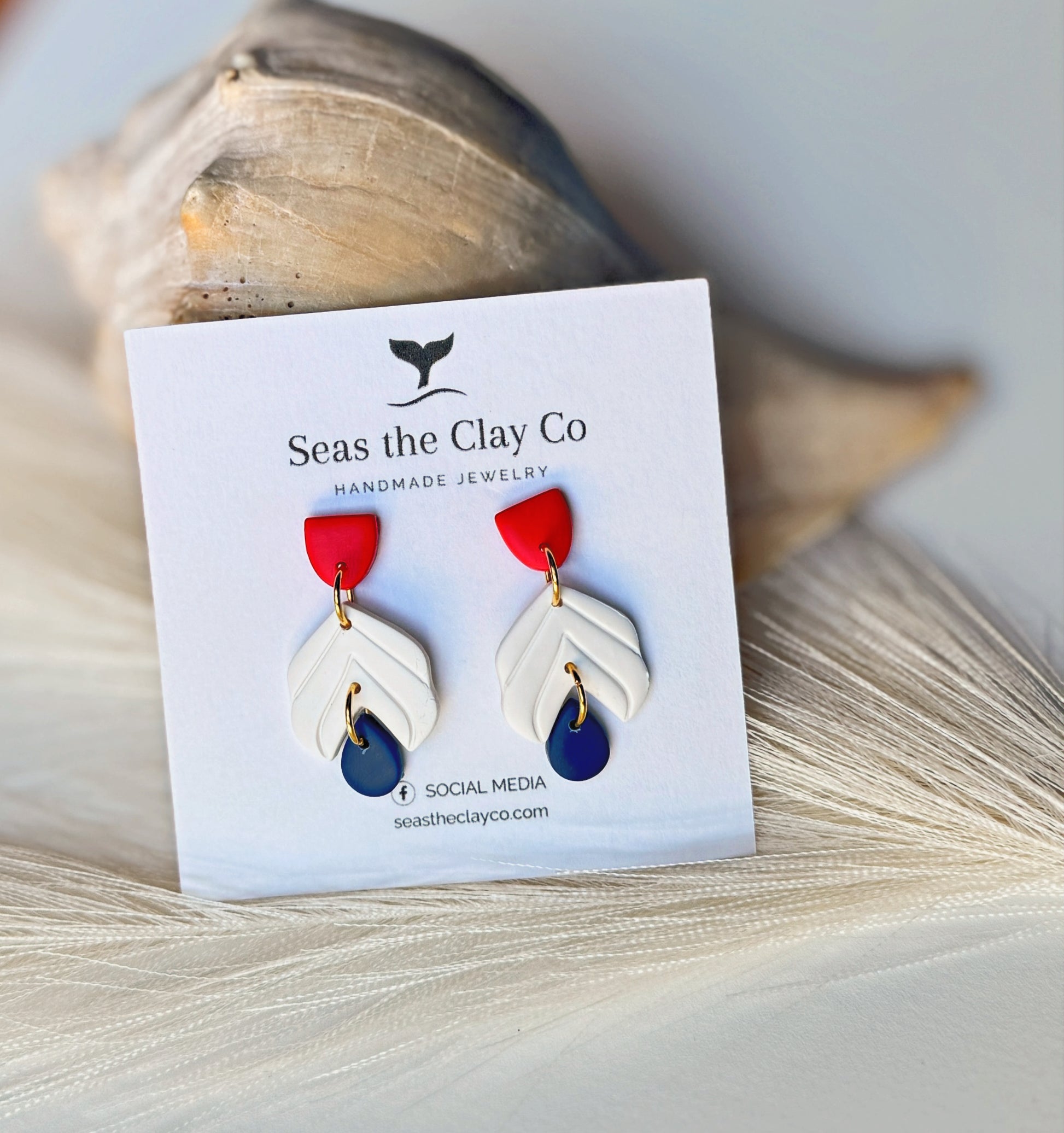 Patriotic Earrings #1 - Memorial Day | 4th of July image 3