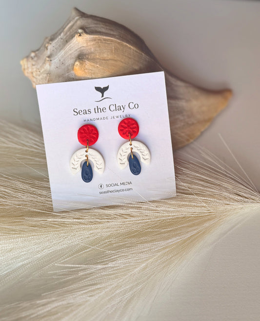 Patriotic Earrings #3 - Memorial Day | 4th of July image 0