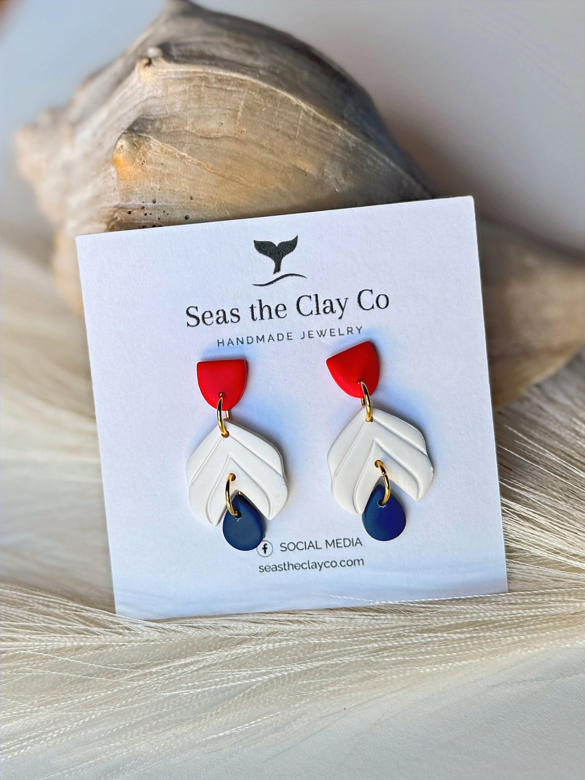 Patriotic Earrings #1 - Memorial Day | 4th of July image 2