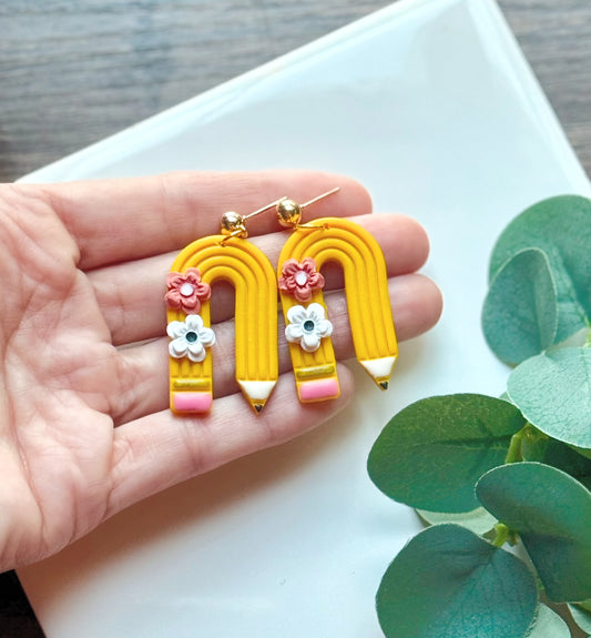 Curved Pencil Earrings image 0