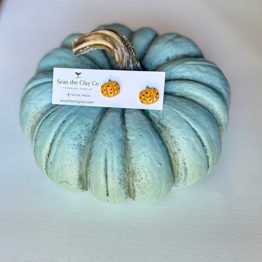 Mustard Yellow Pumpkins Studs