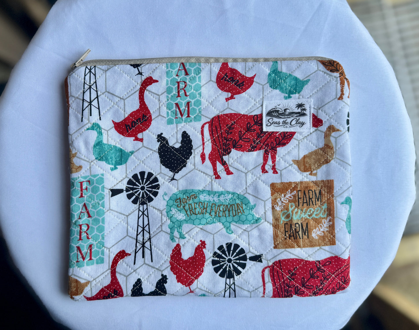 Quilted Zipper Pouch