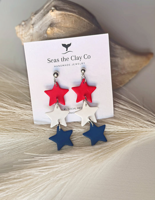 Patriotic Earrings #2 - Memorial Day | 4th of July image 0