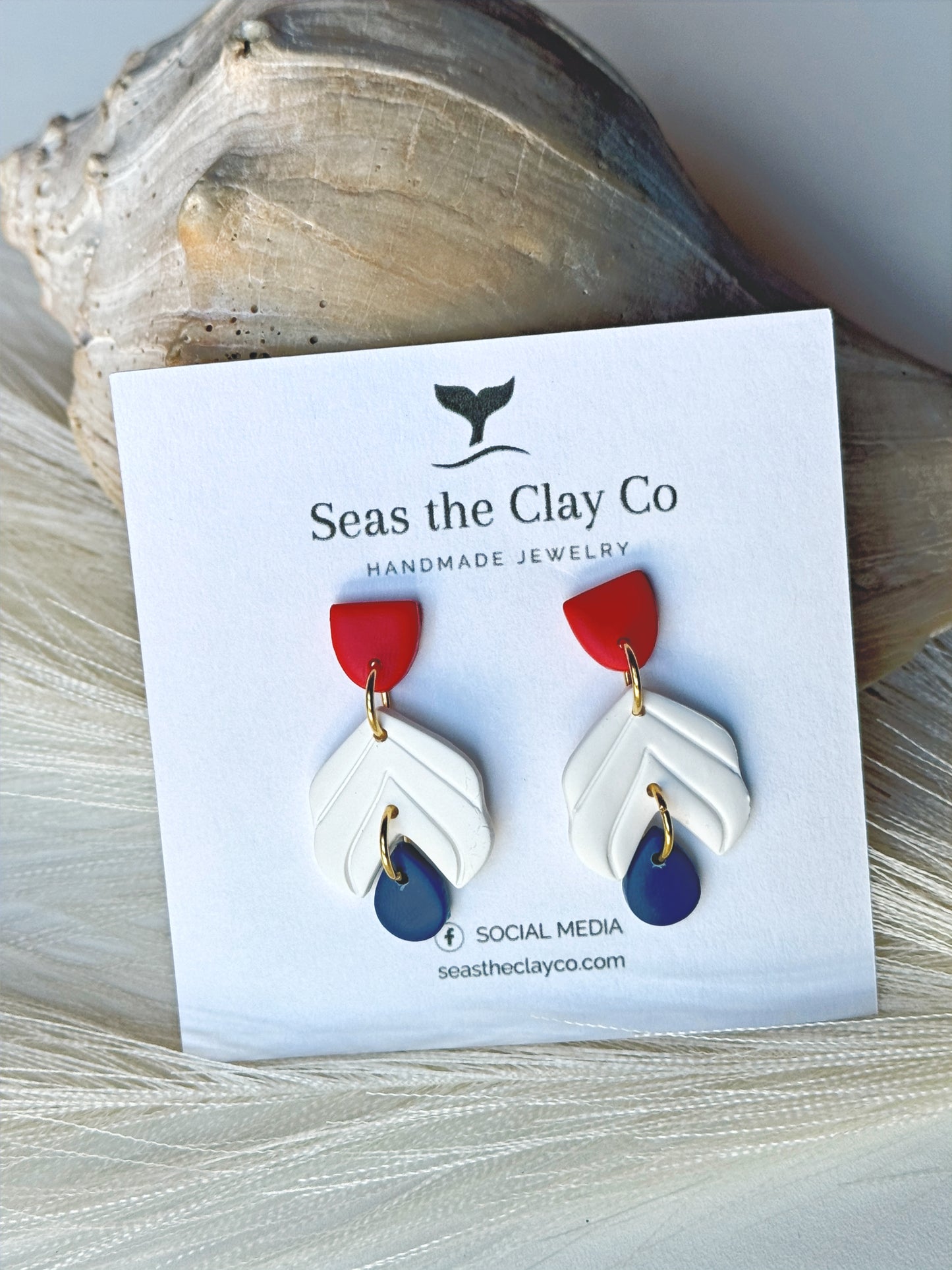 Patriotic Earrings #1 - Memorial Day | 4th of July image 1