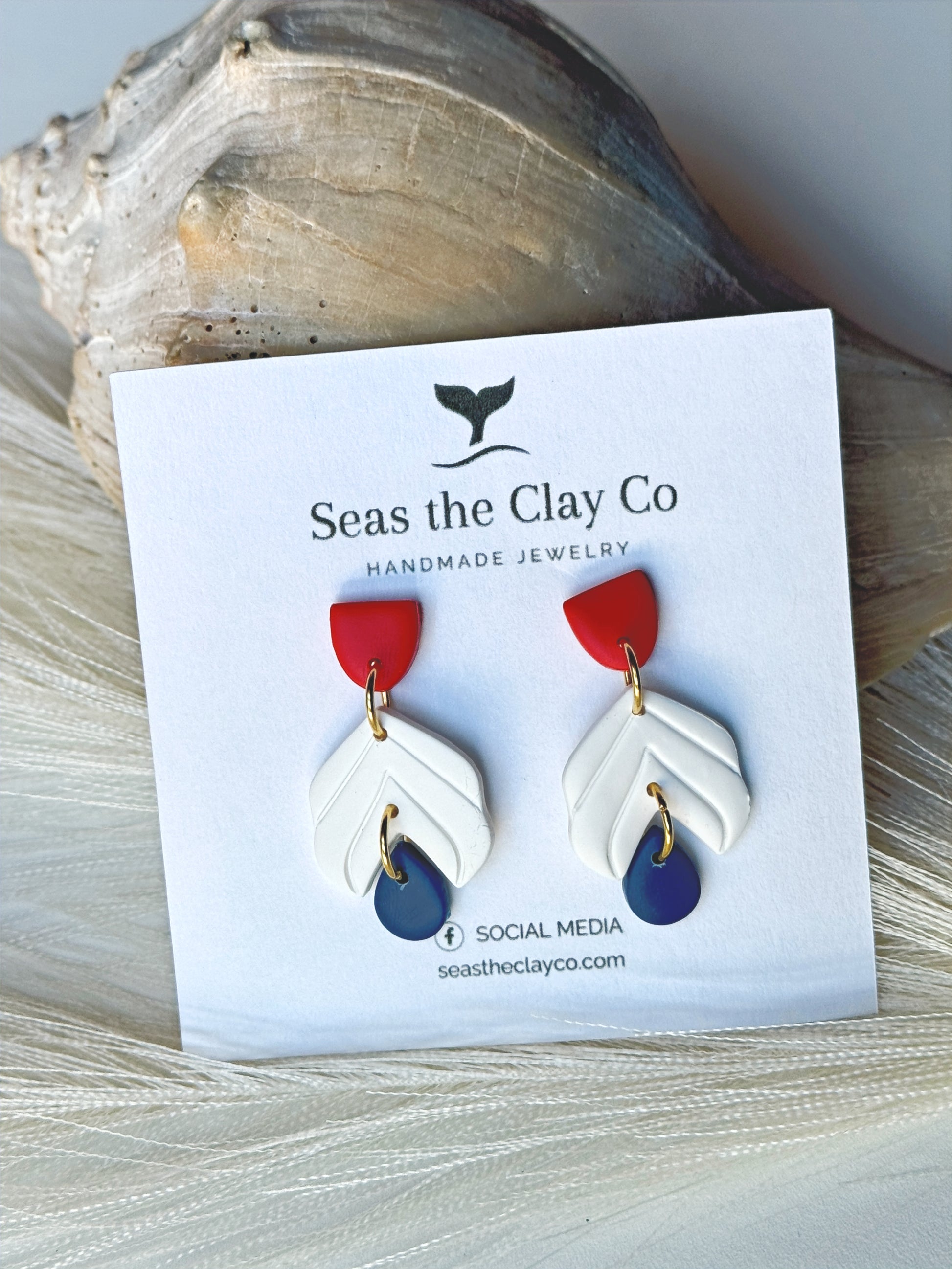 Patriotic Earrings #1 - Memorial Day | 4th of July image 1