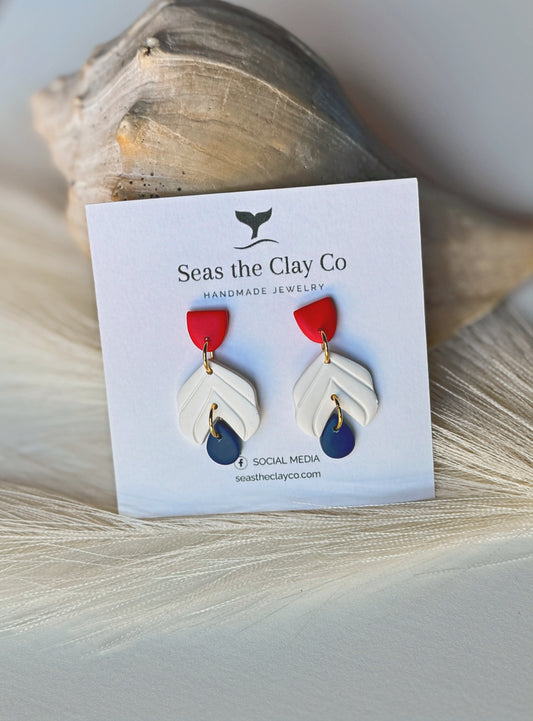 Patriotic Earrings #1 - Memorial Day | 4th of July image 0